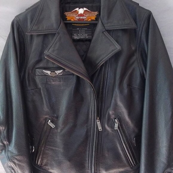 Women's Harley Davidson Leather Jacket Small - Picture 3 of 14